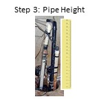 Step Three: Measure The Vertical Height Of The Discharge Pipe
